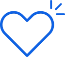 pictogramme coeur bleu